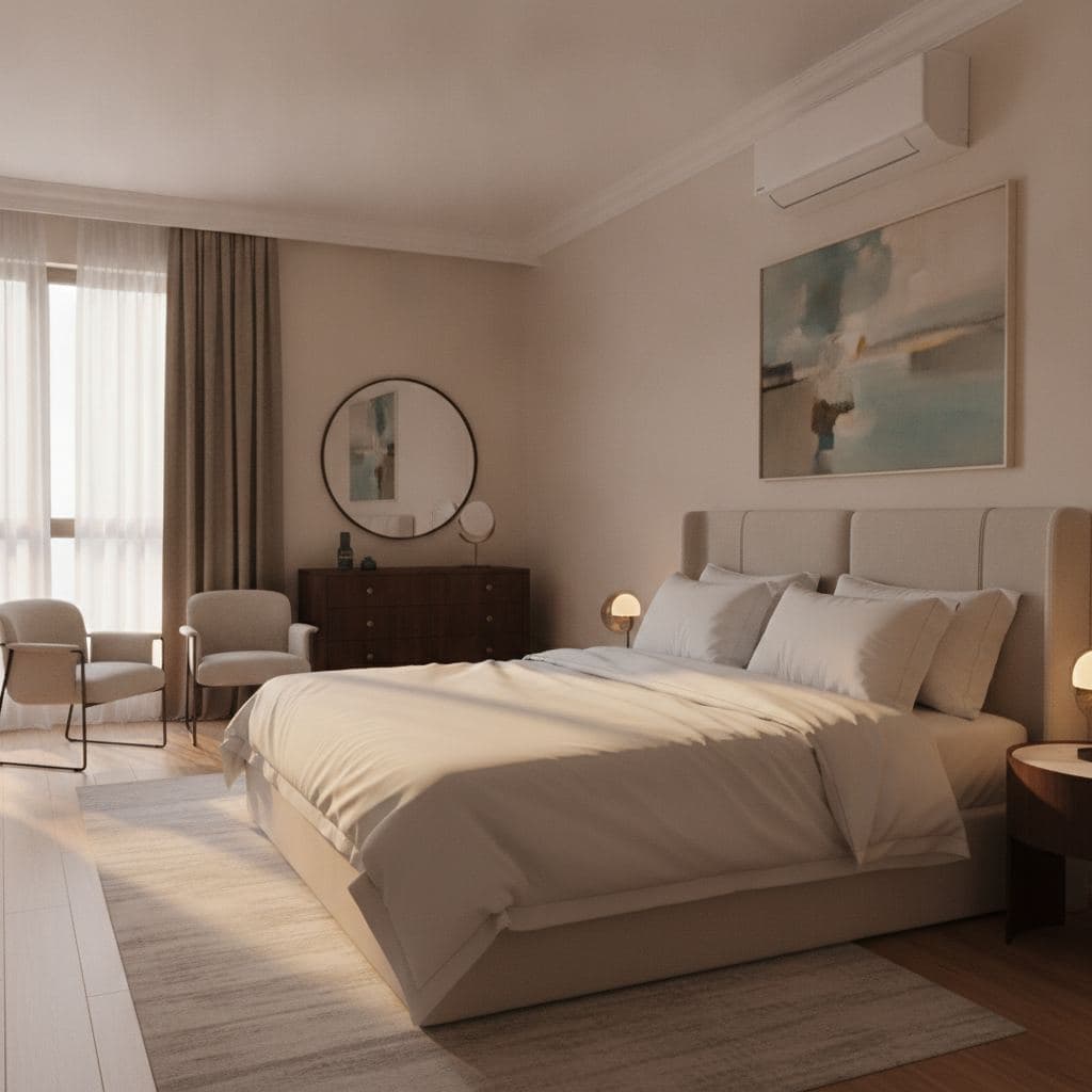 Chambre de l'appartement meublé à Camayenne, Conakry