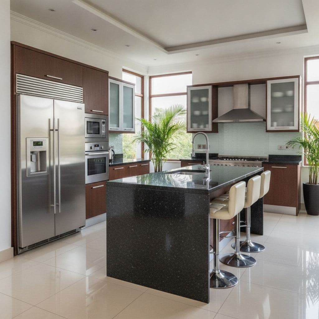 Cuisine équipée de la villa meublée à Lambanyi, Conakry