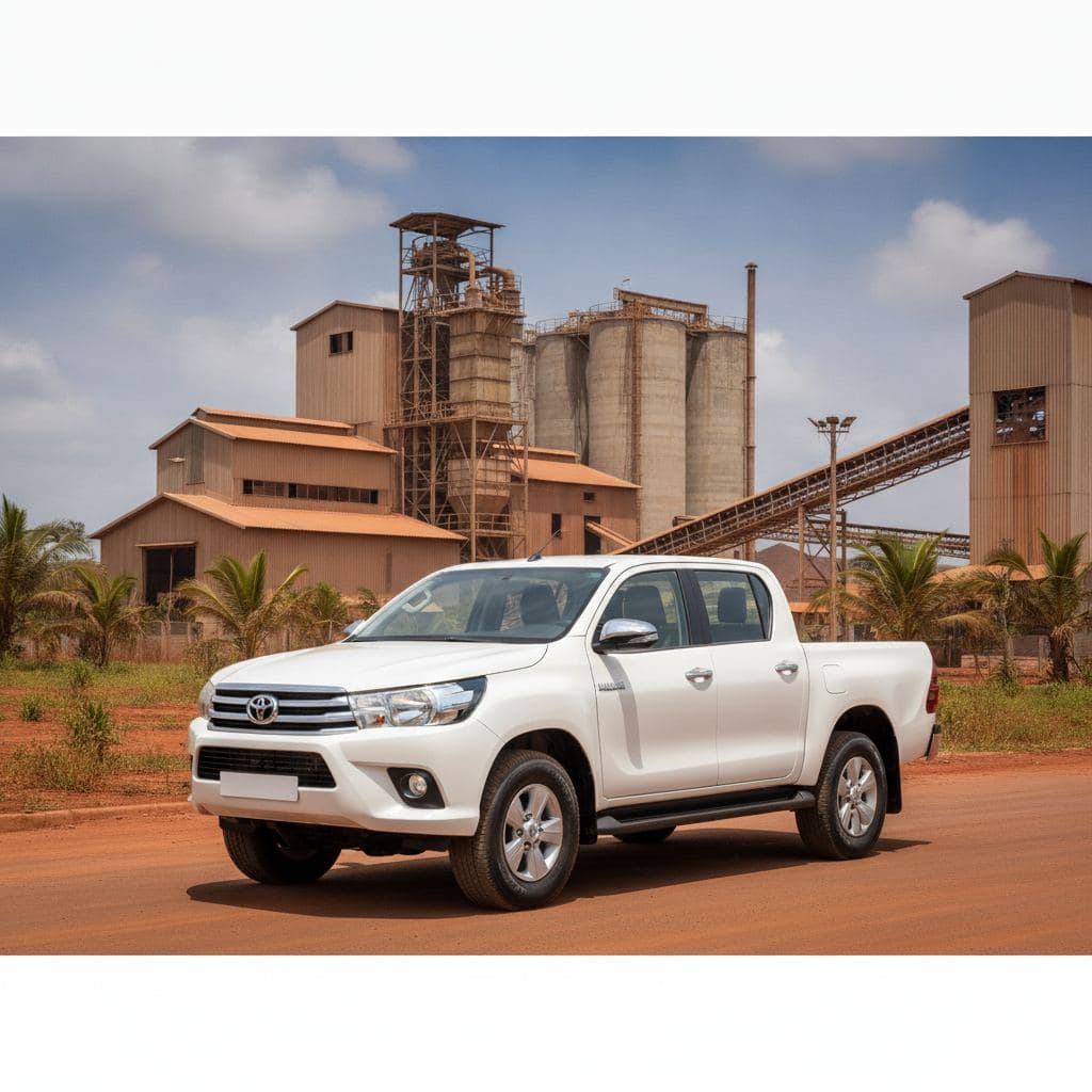 Location Toyota Hilux double cabine avec chauffeur, Conakry