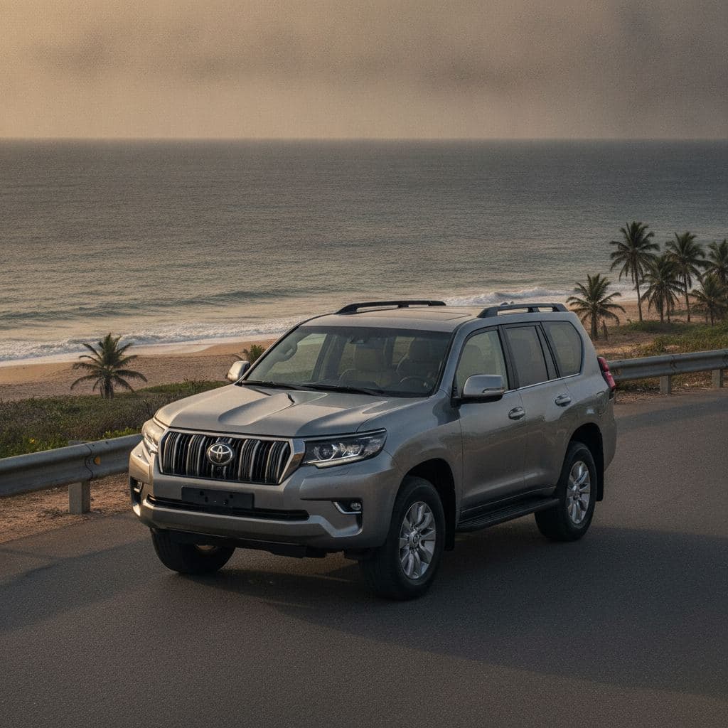 Location Toyota Prado avec chauffeur sur la corniche de Conakry
